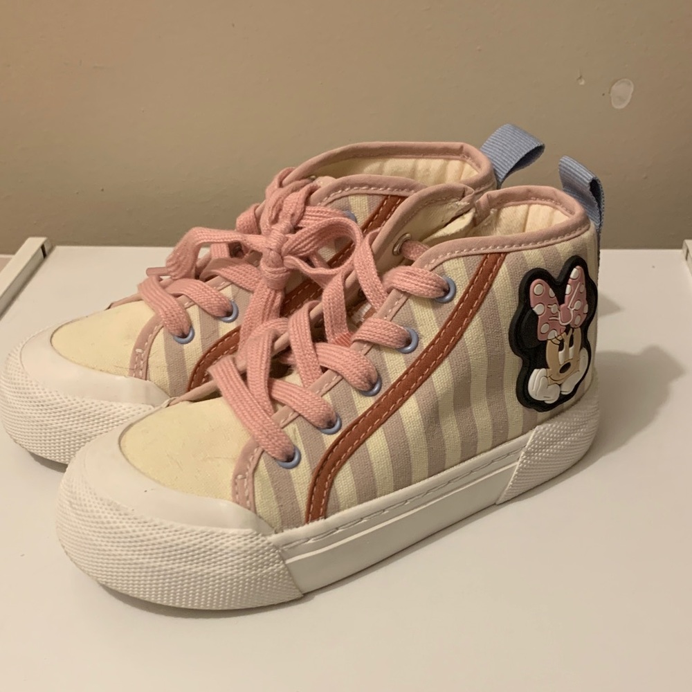 Zara Kids Sneakers - Pink and Cream with Character Accent
